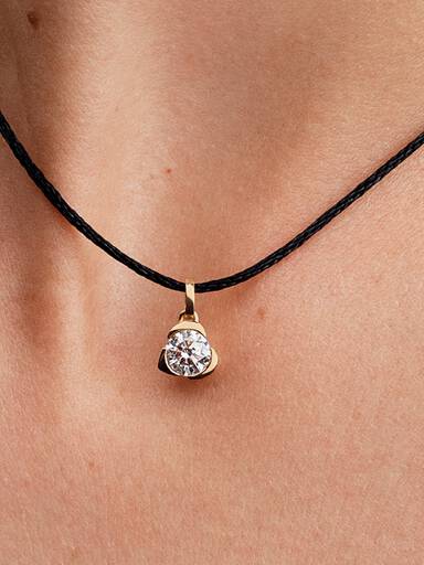 Pandora Talisman hjertevedhæng i 14 kt. guld med laboratorieskabt diamant