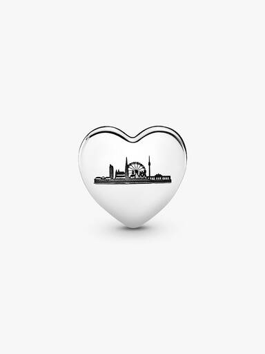 Vienna Skyline Hjerte Charm