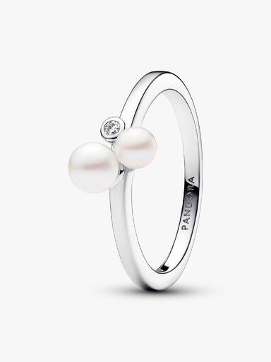 Duo Ring med Behandlede Ferskvandskulturperler
