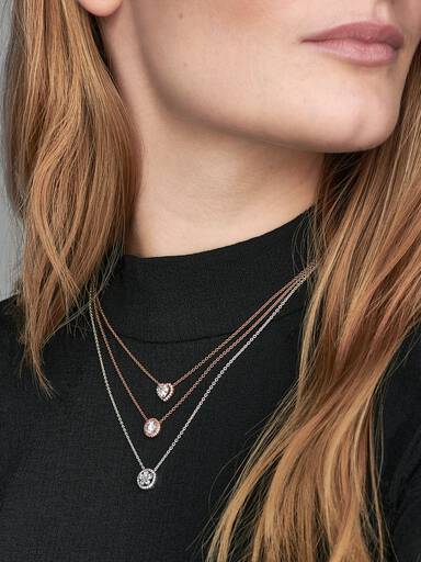 Funklende Hjerte Collier-Halskæde