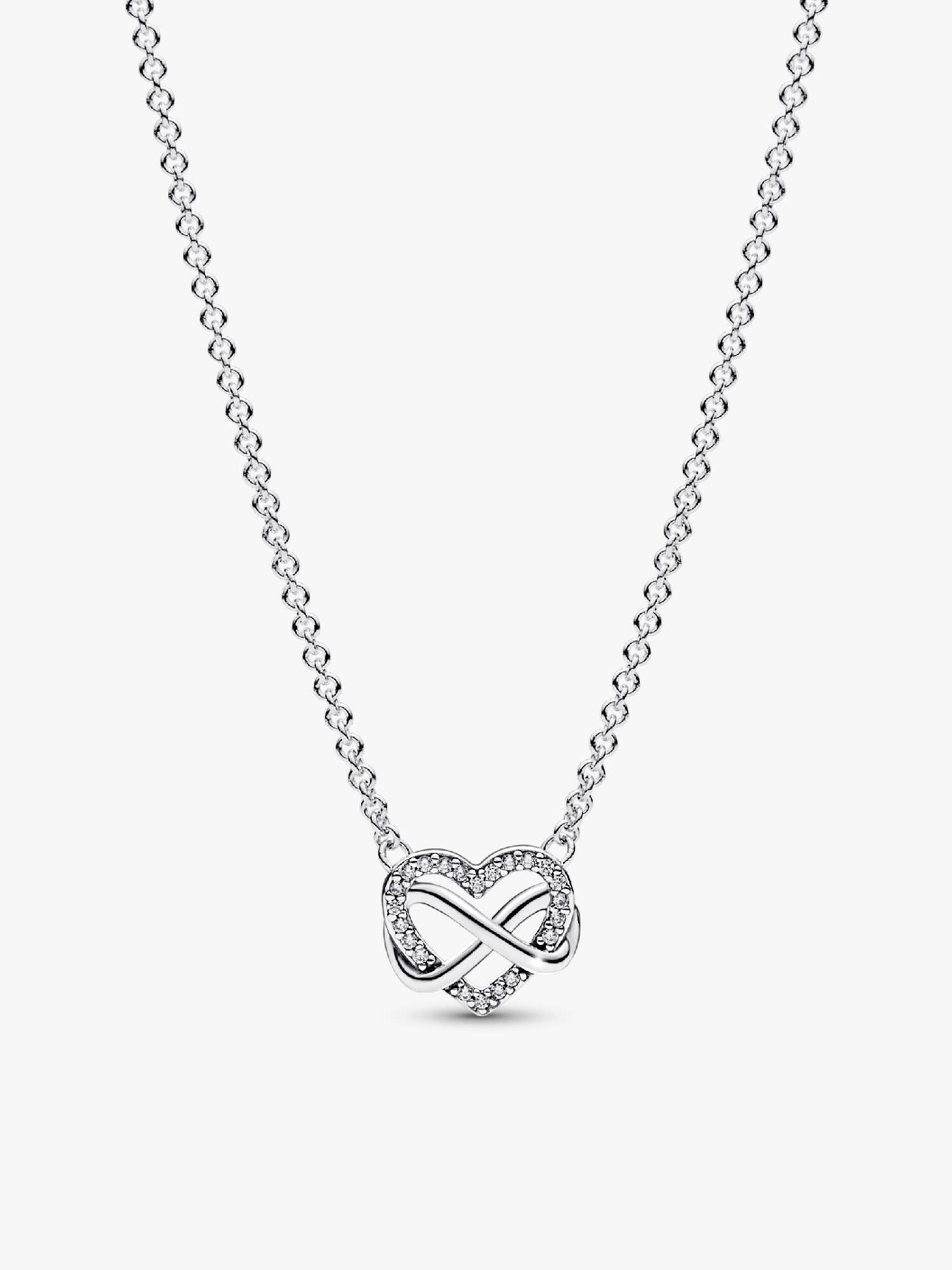 Funklende Evighedshjerte Collier-Halskæde
