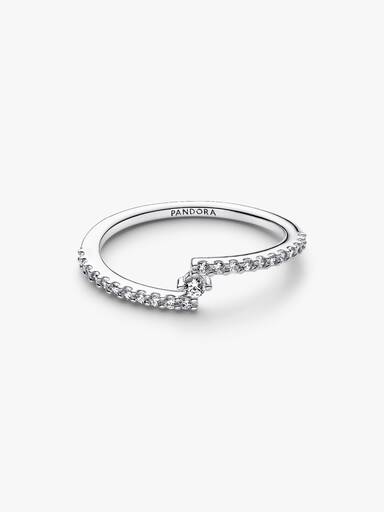 Funklende Delt Pavé Ring