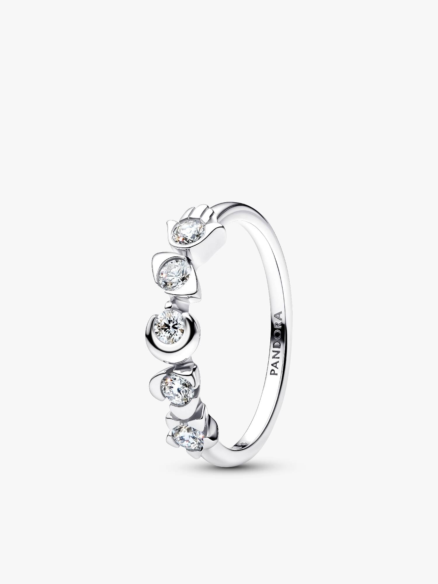 Pandora Talisman ring i sterlingsølv med symboler og laboratorieskabte diamanter
