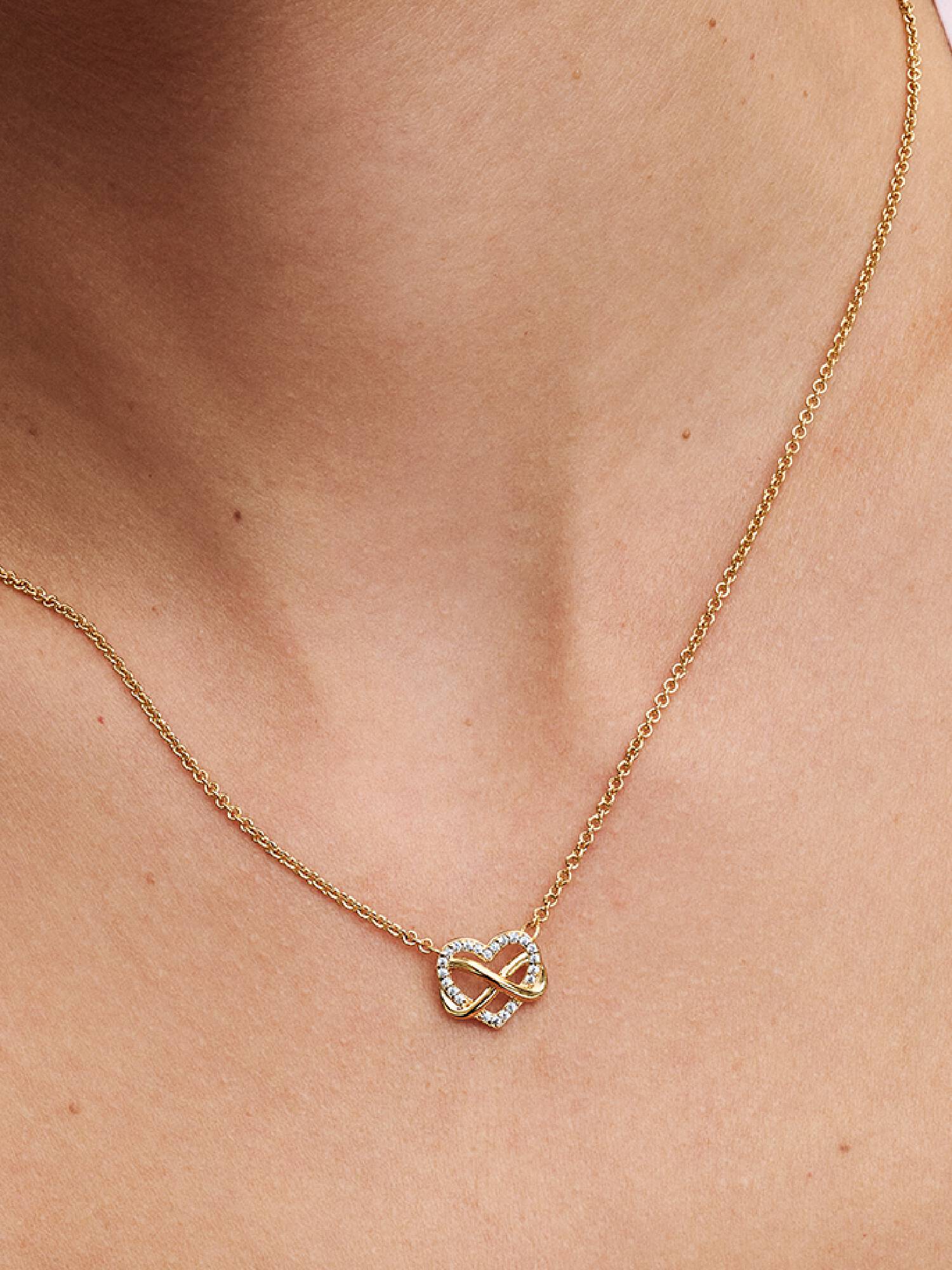 Funklende Evighedshjerte Collier-halskæde