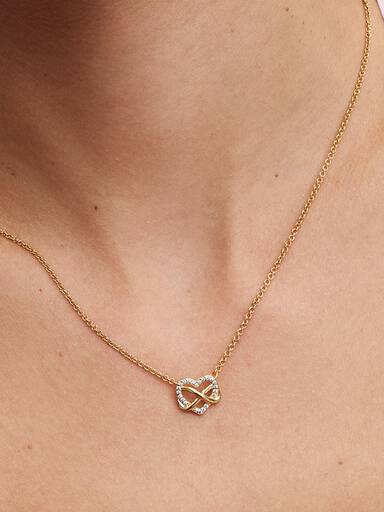 Funklende Evighedshjerte Collier-halskæde
