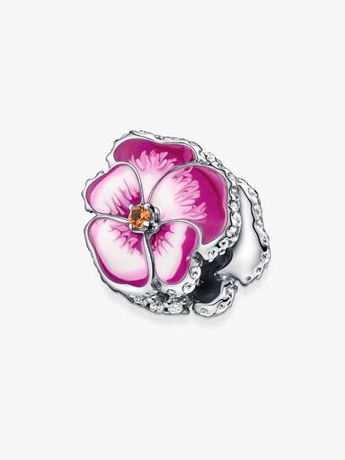 Pink Stedmoderblomst Charm