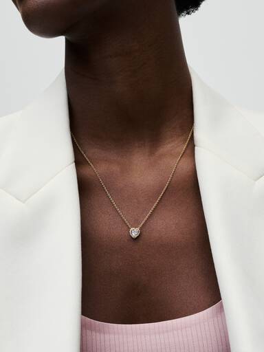 Funklende Hjerte Collier-Halskæde
