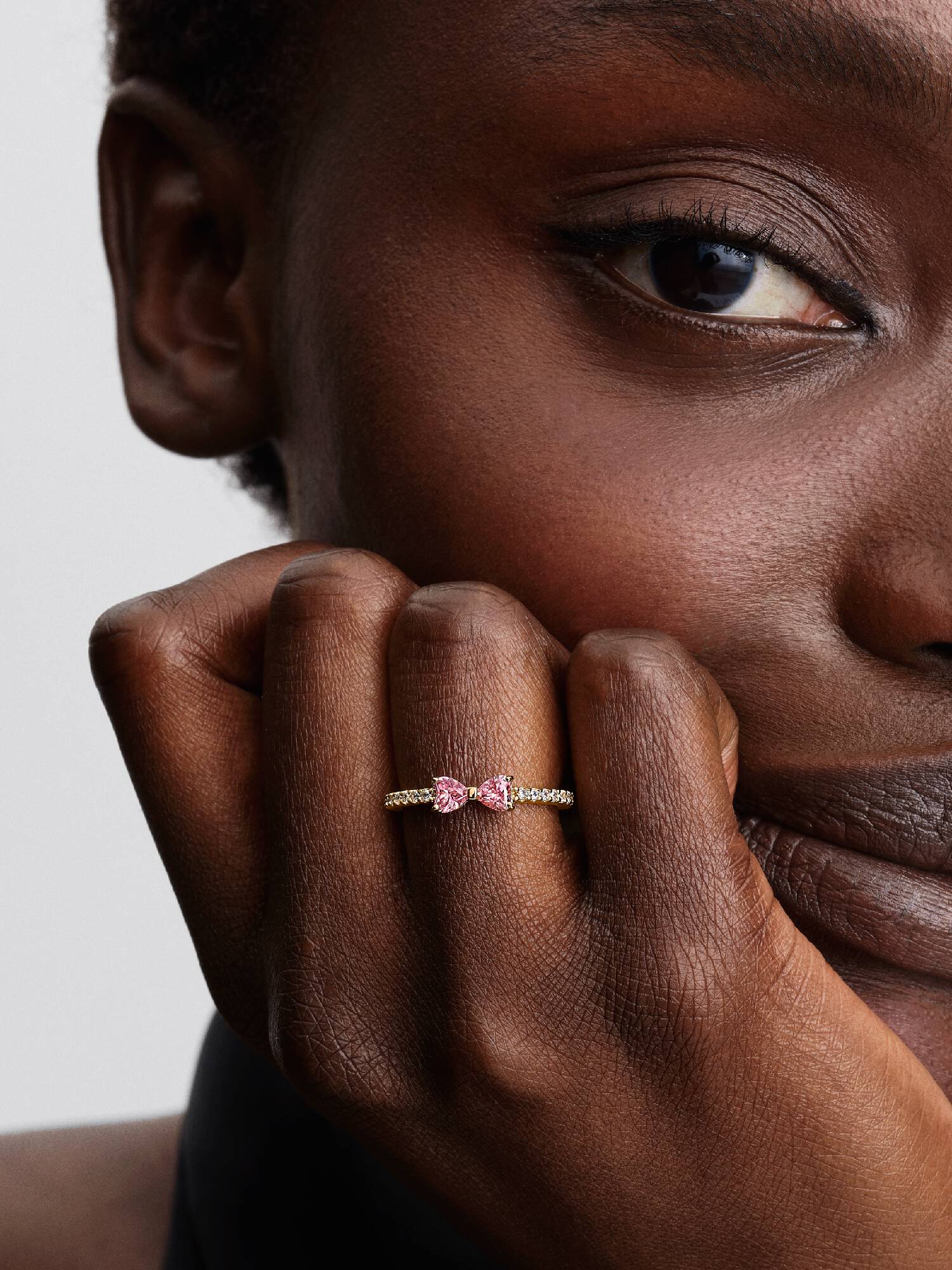 Funklende Pink Sløjfe Ring