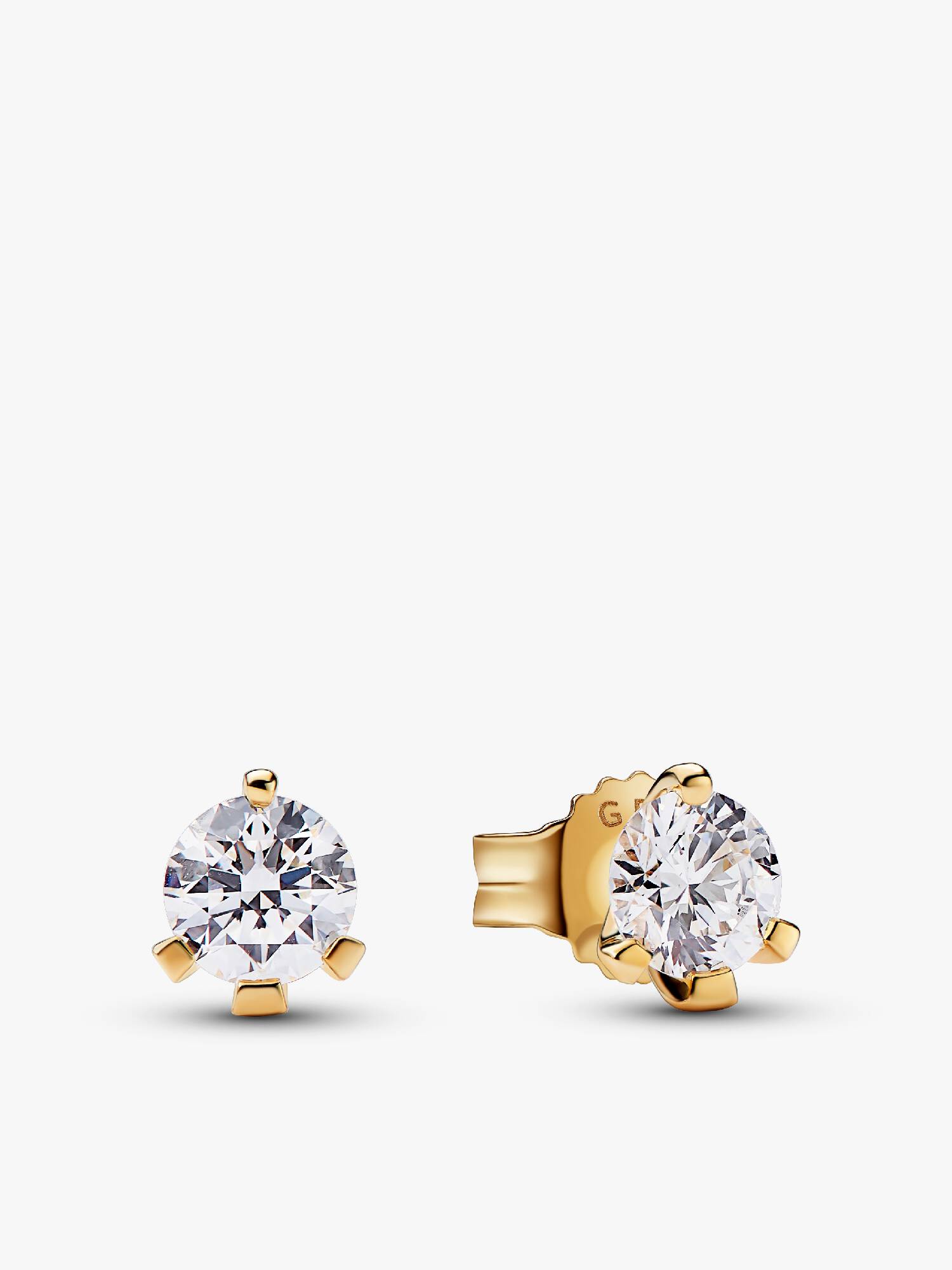 Pandora Nova øreringe i 14 kt. guld med laboratorieskabt diamant