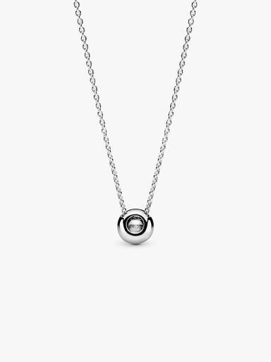 Round Sparkle Halo Halskæde