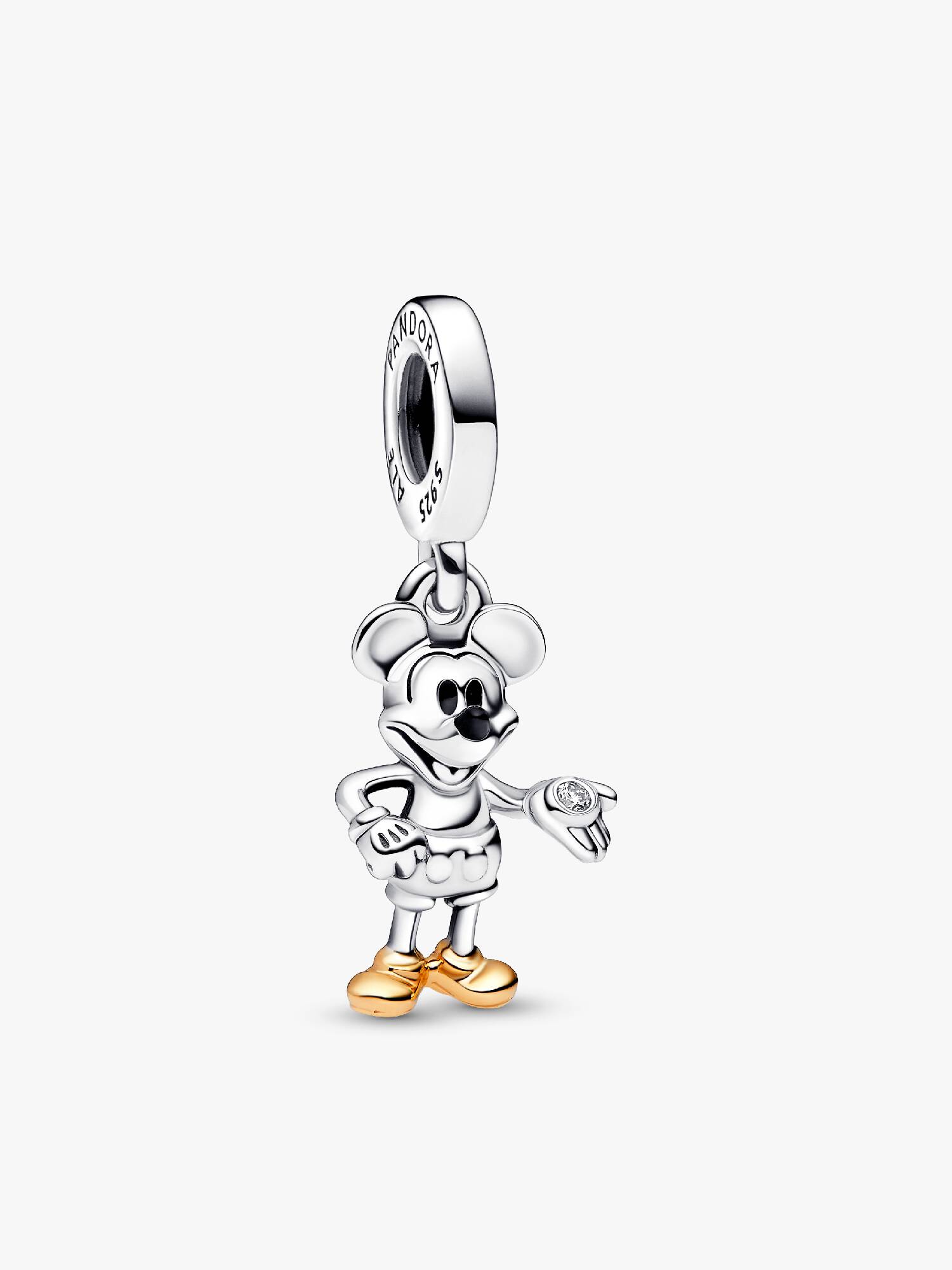 Disney 100-års Jubilæum Mickey Mouse Lab-grown Diamond Charm med vedhæng