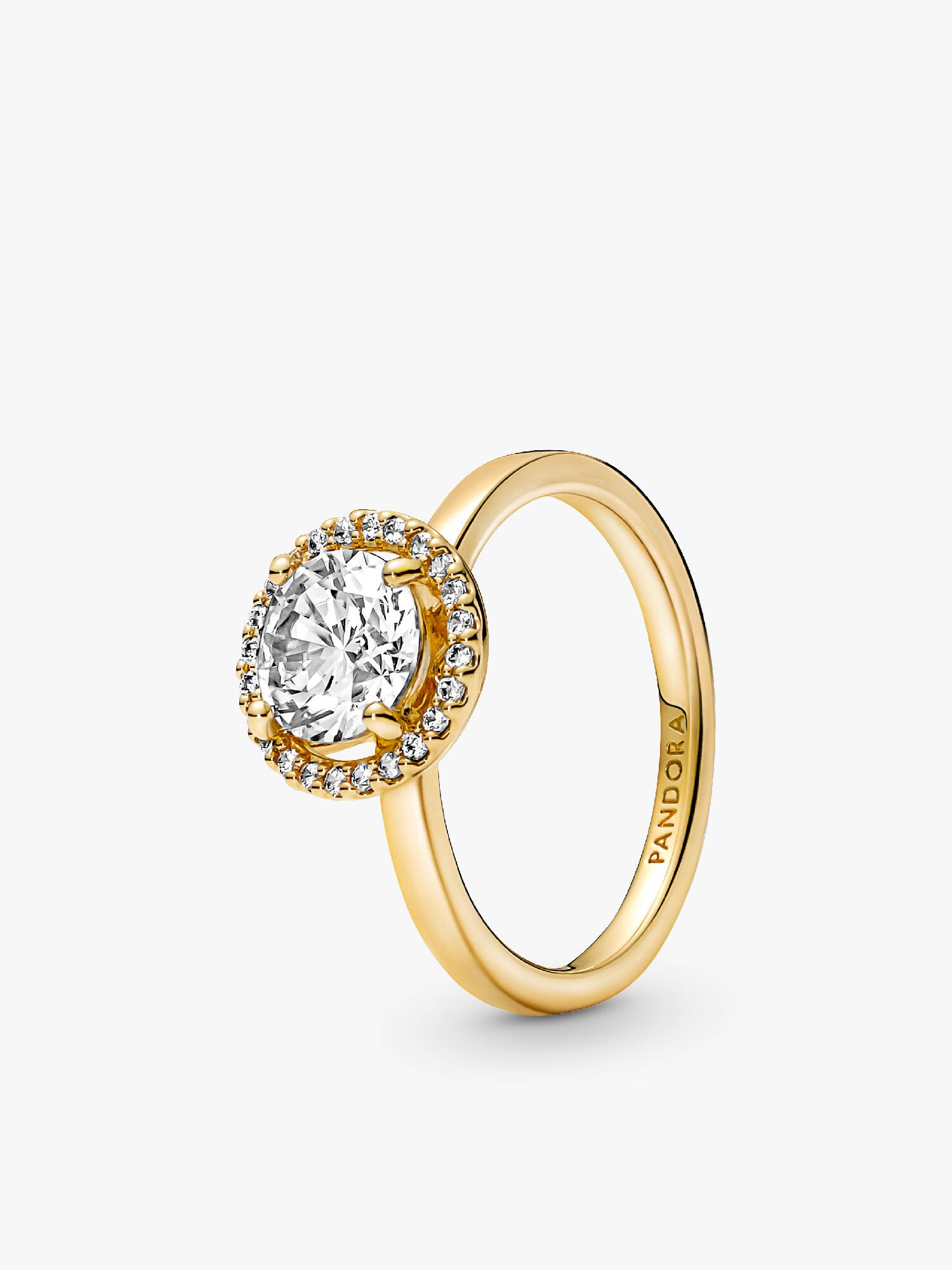 Funklende Rund Halo Ring