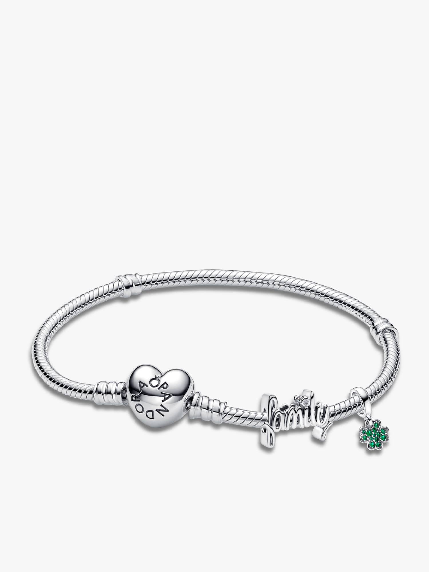 Sterling Sølv Armbåndssæt med Lykkesymbol