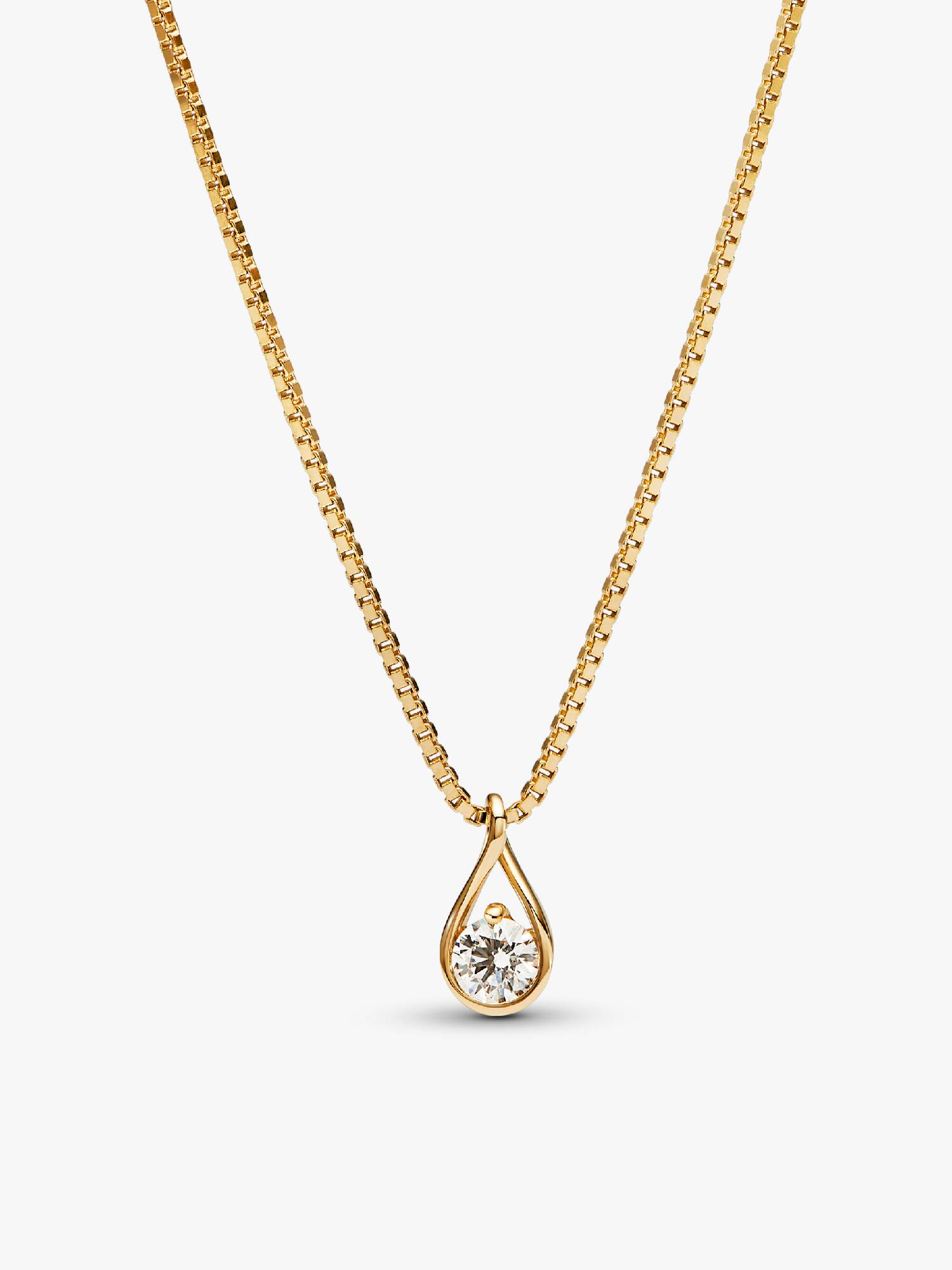 Pandora Infinite halskæde med vedhæng i 14 kt. guld med laboratorieskabt diamant