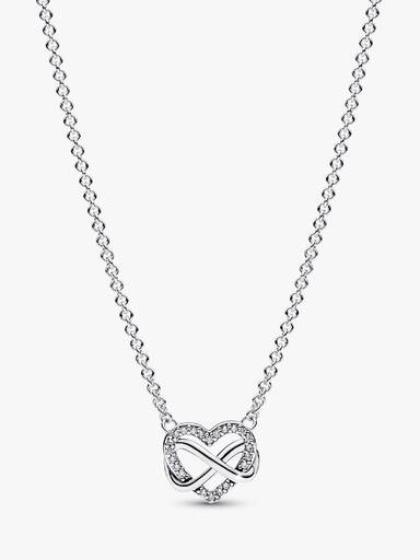 Funklende Evighedshjerte Collier-Halskæde