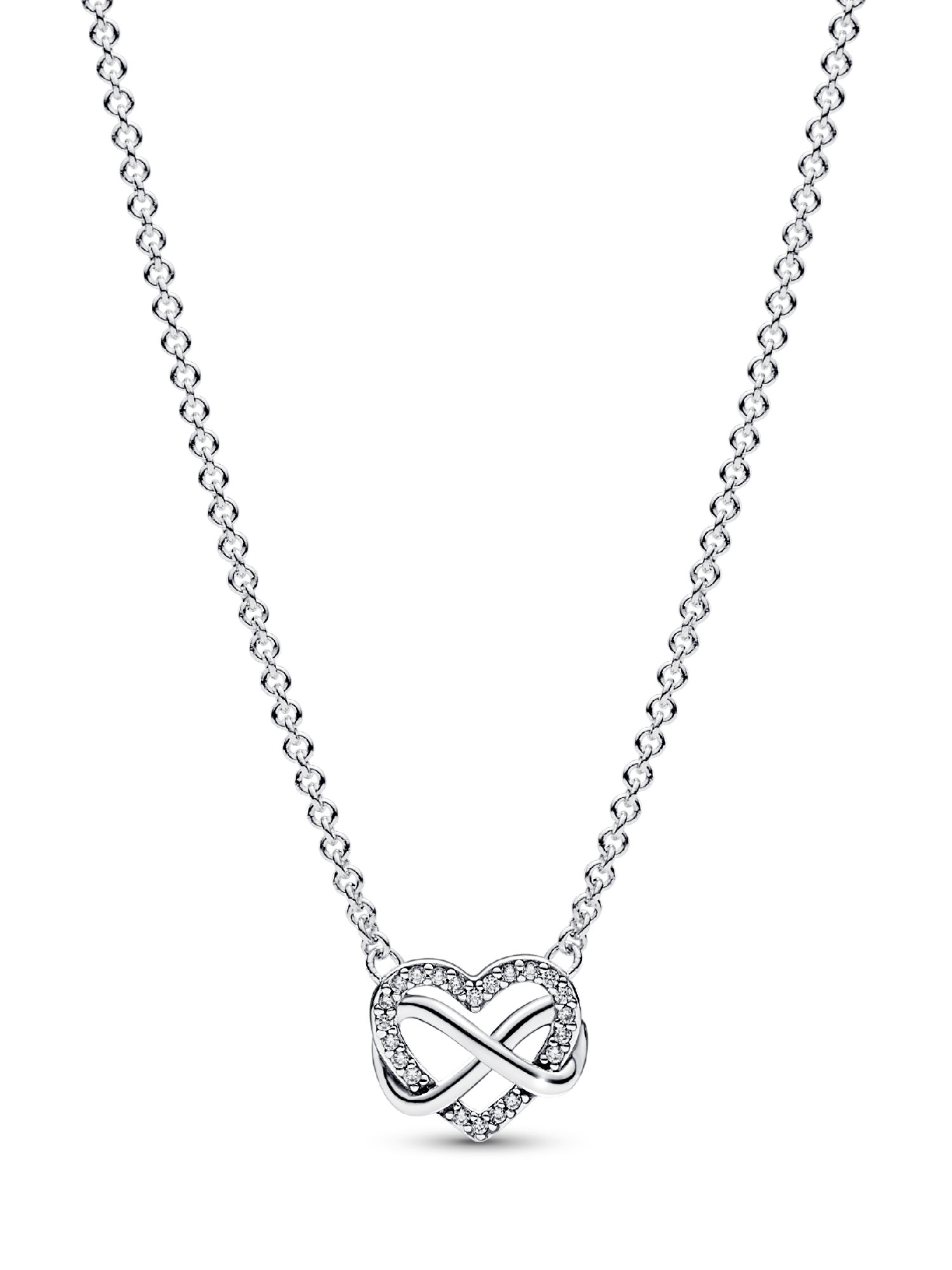 Funklende Evighedshjerte Collier-Halskæde