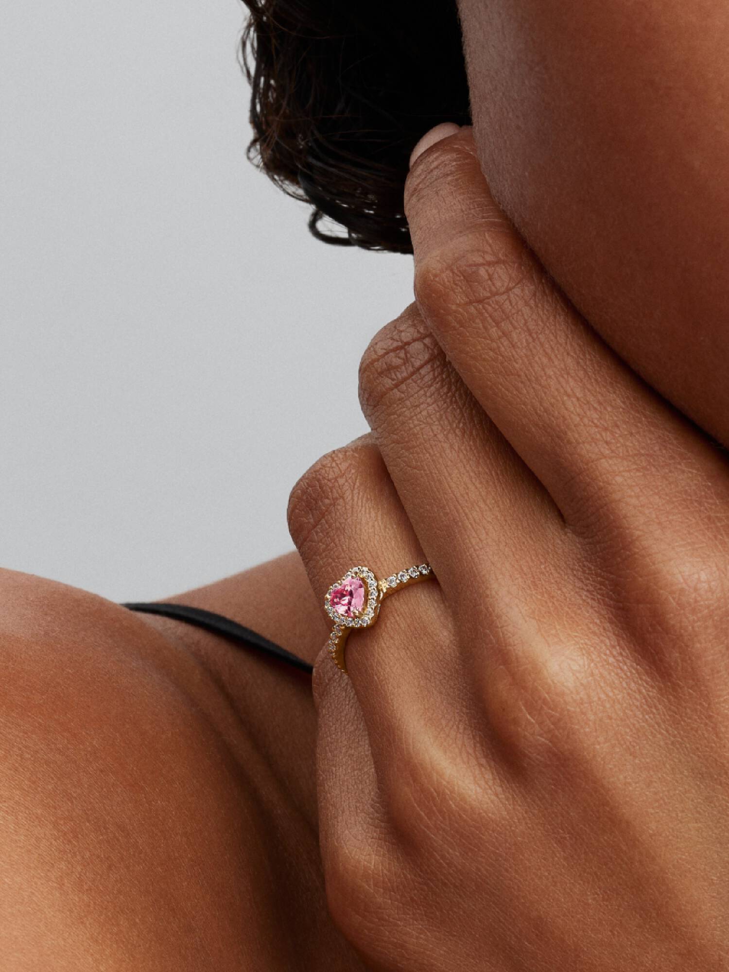 Fremhævet Pink Hjerte Ring