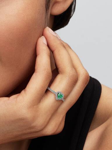 Fremhævet Mintgrøn Hjerte Ring