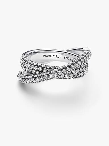 Pandora Timeless Pavé Crossover Dobbelt Båndring
