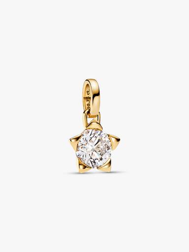 Pandora Talisman stjernevedhæng i 14 kt. guld med laboratorieskabt diamant