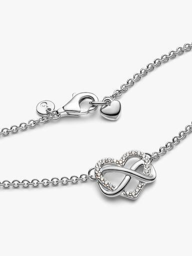 Funklende Evighedshjerte Collier-Halskæde
