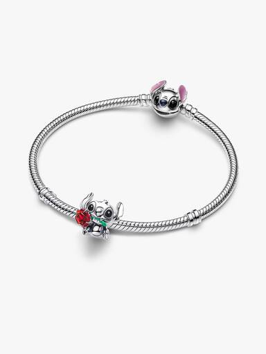 Disney Stitch Rose Muranoglas Charm