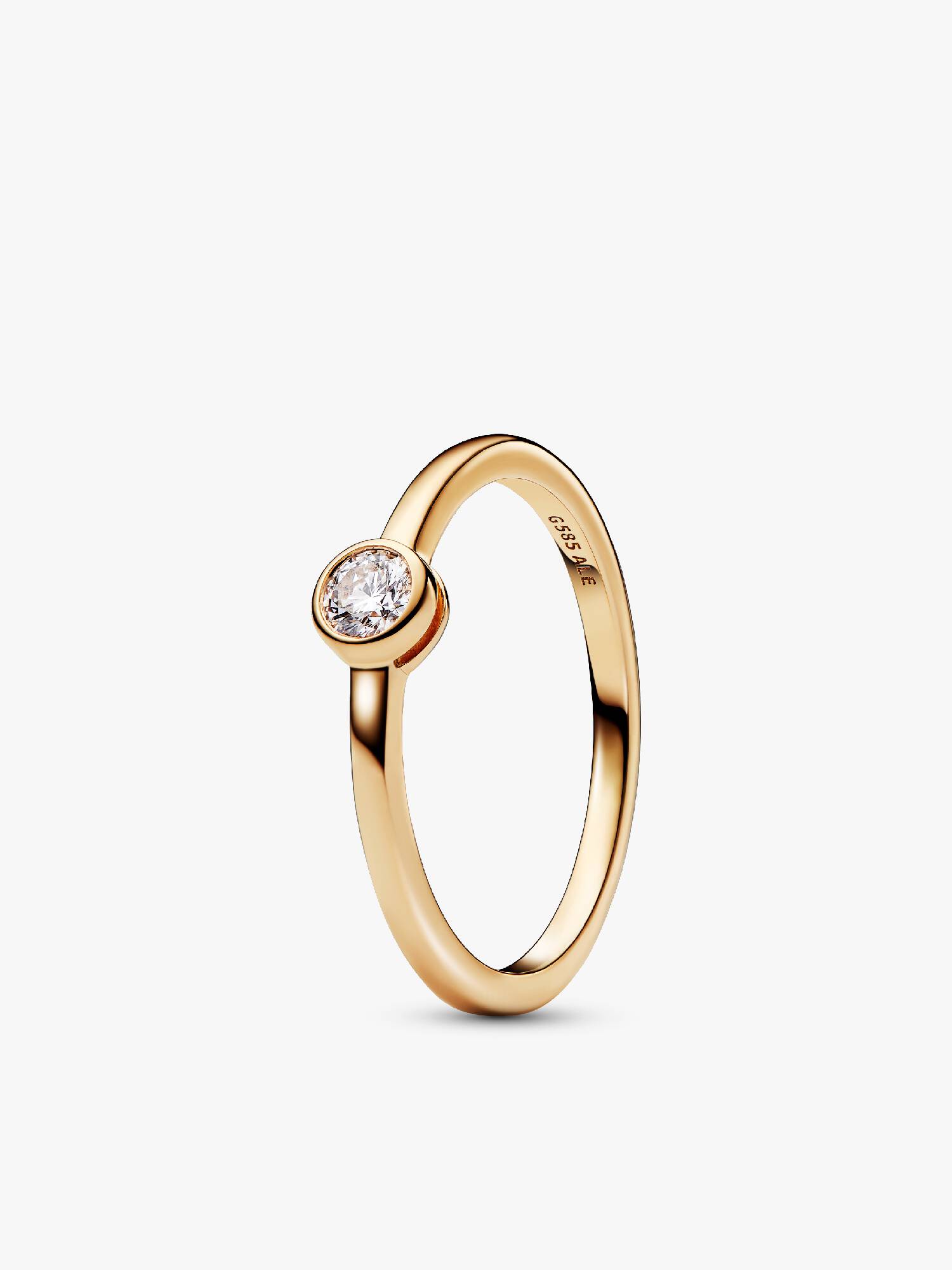 Pandora Era bezel ring i 14 kt. guld med laboratorieskabt diamant