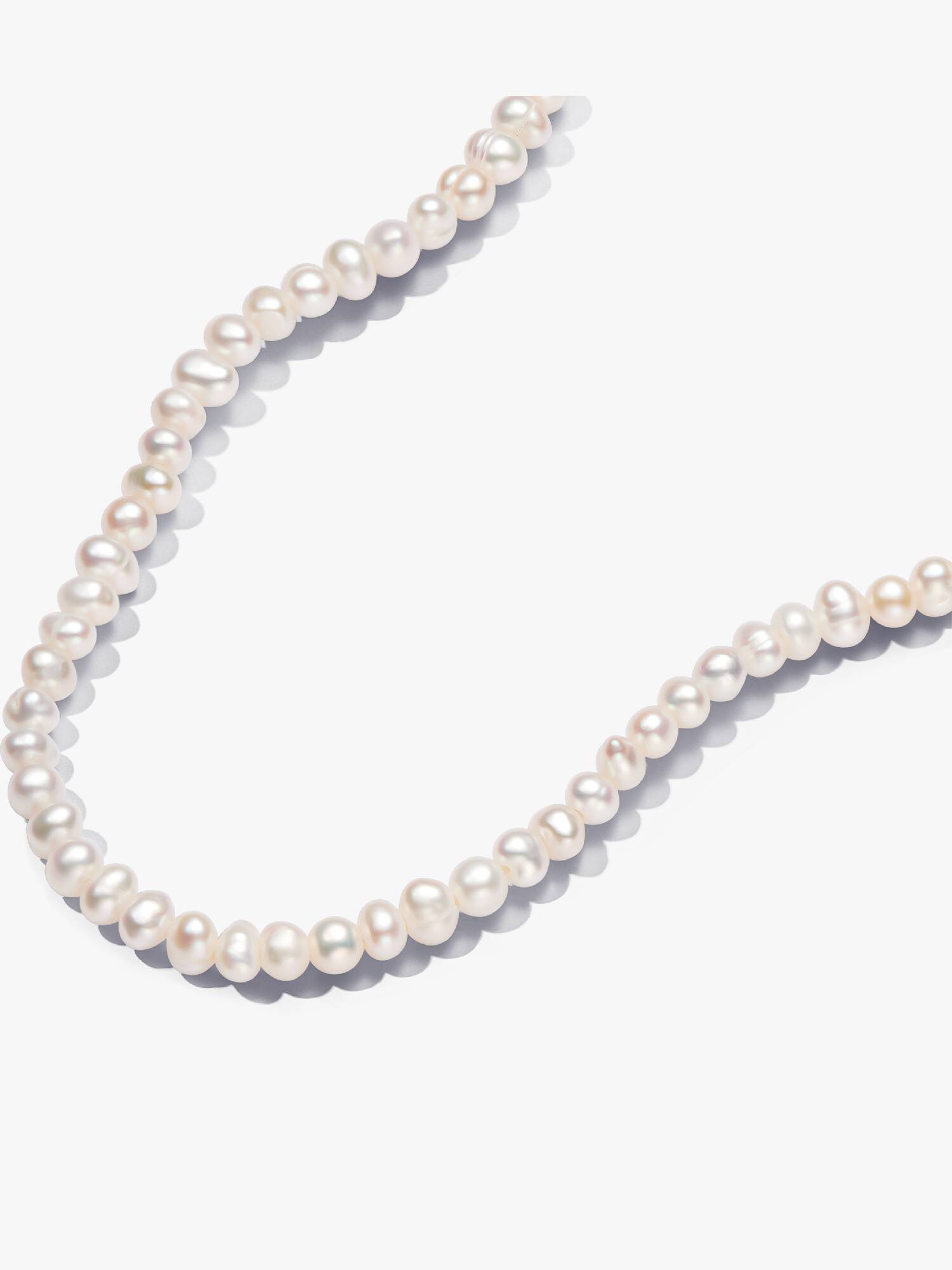 Behandlet Ferskvandskulturperle Collier-halskæde med T-lås.