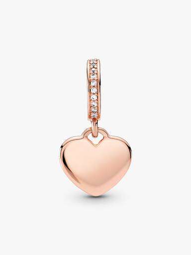 Hjerteformet Tag charm til indgravering