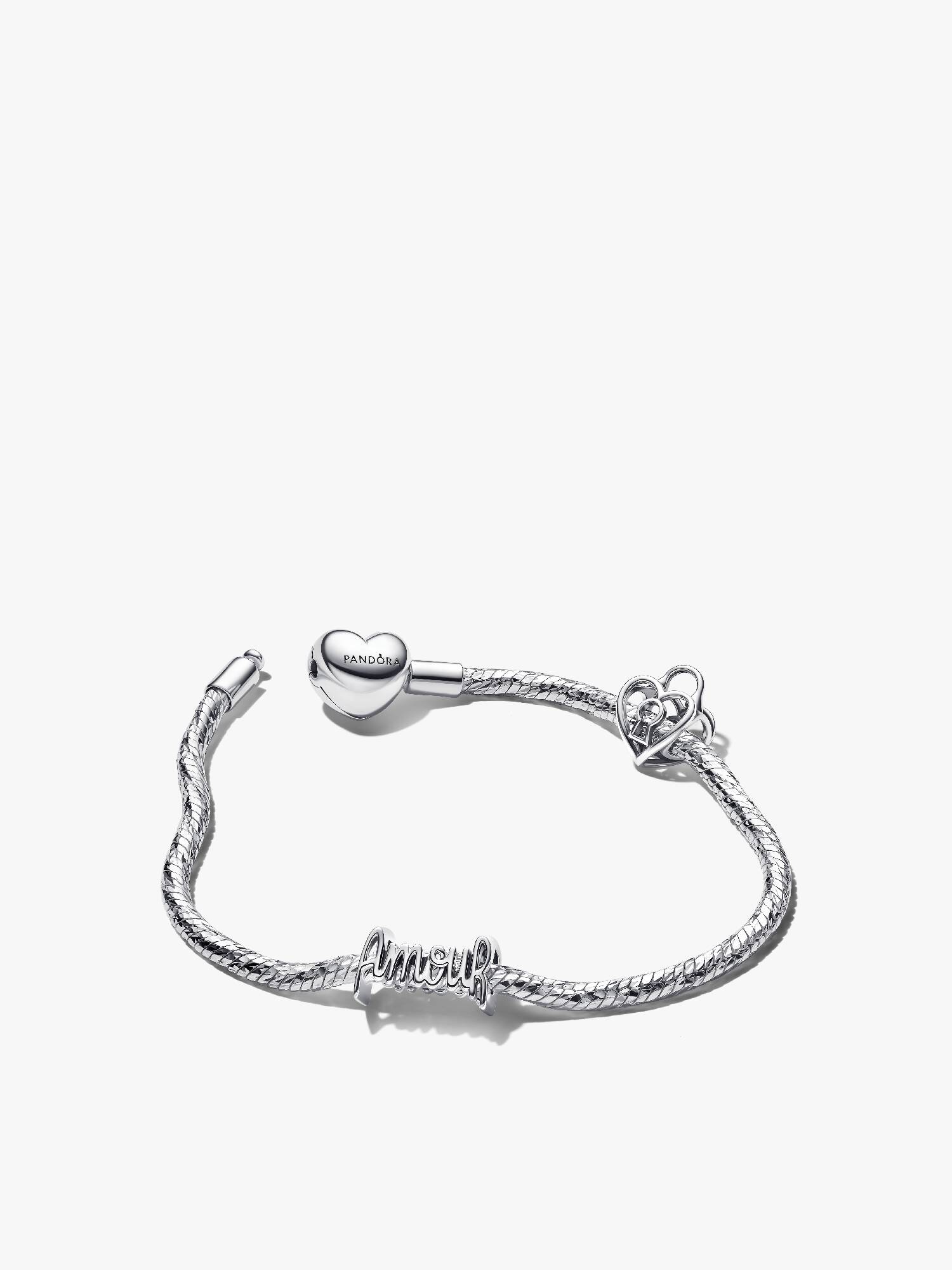 Amour & hjerte hængelås charm & armbåndssæt