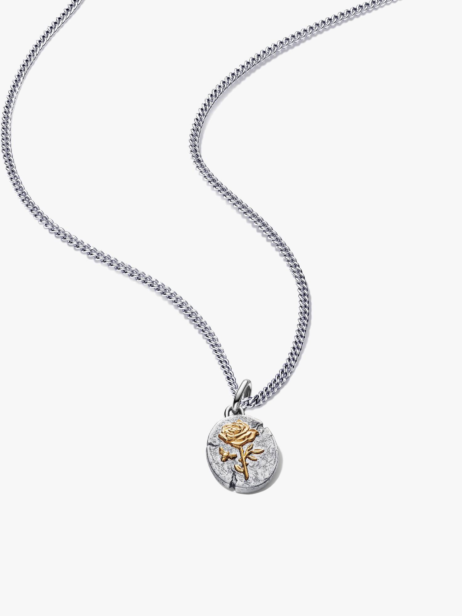 Halskædesæt med Rose Medaljoncharm