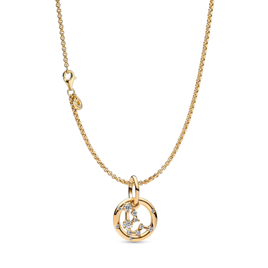 14K Gold Plated Aquarius Zodiac Necklace