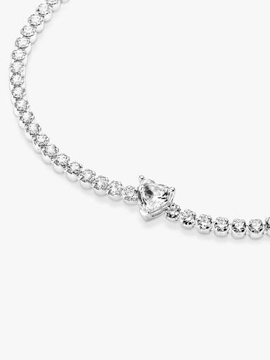 Funklende Hjerte Tennisarmbånd