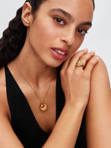 Forbundne hjerter collier halskæde