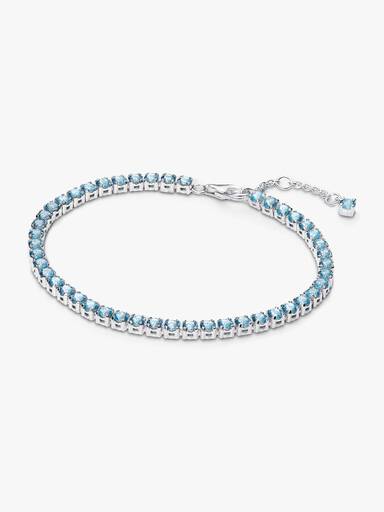 Funklende Lyseblåt Tennisarmbånd