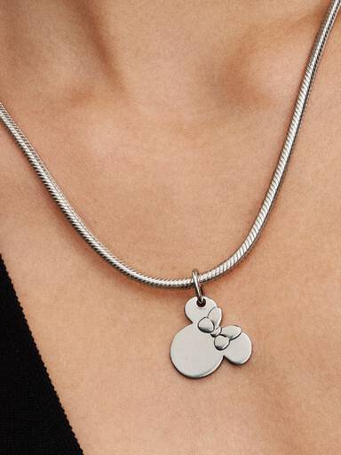 Indgraverbart Disney Minnie Mouse Charm med Vedhæng