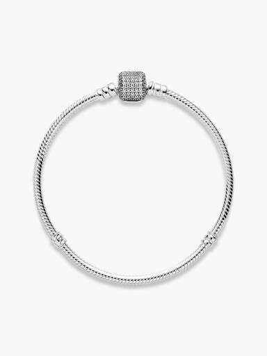 Pandora Moments Sparkling Pavé Clasp Slangekædearmbånd