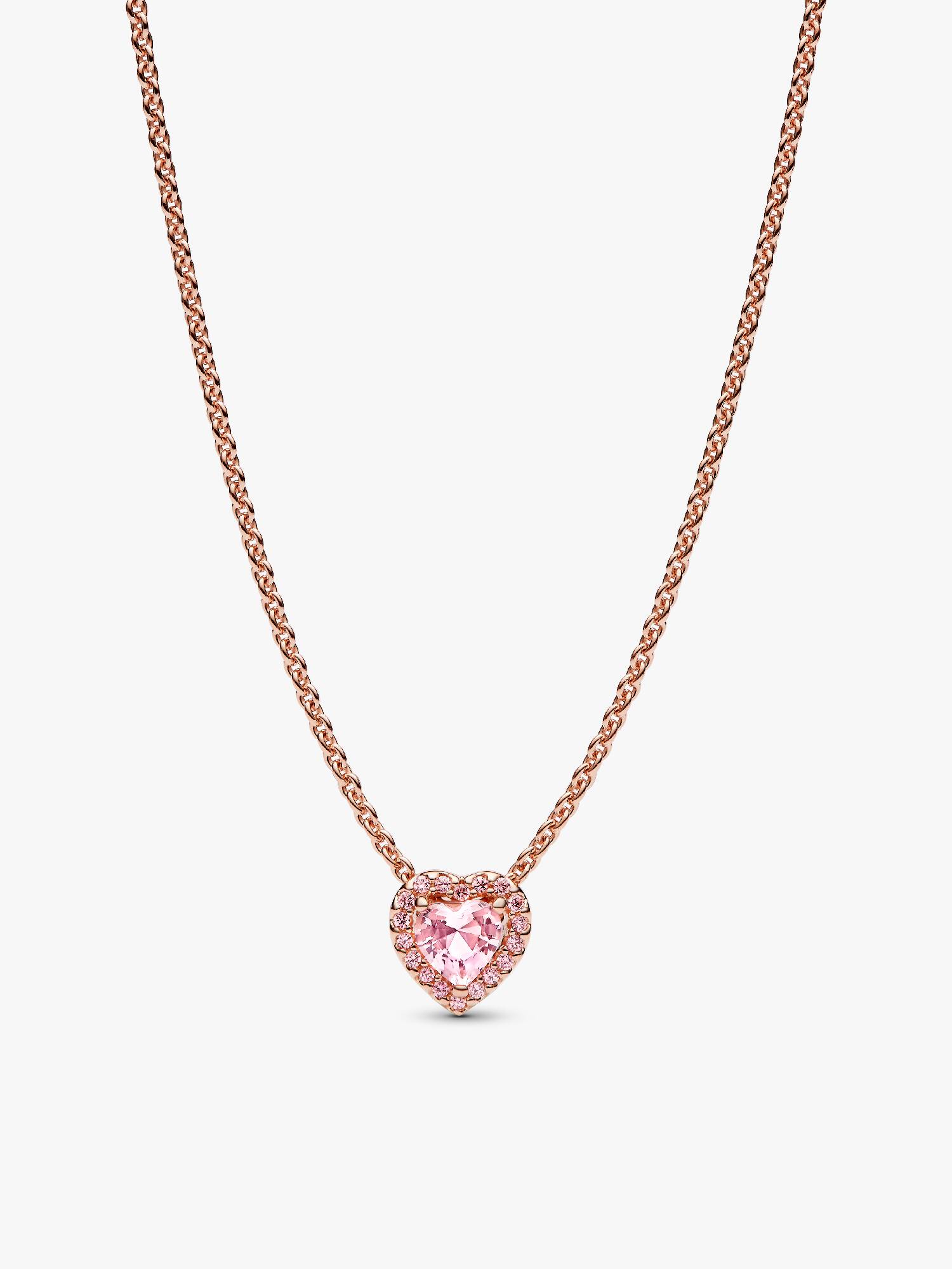 Pink Hjerte Collier-halskæde