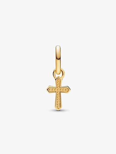 Funklende Kors Mini Charm med Vedhæng
