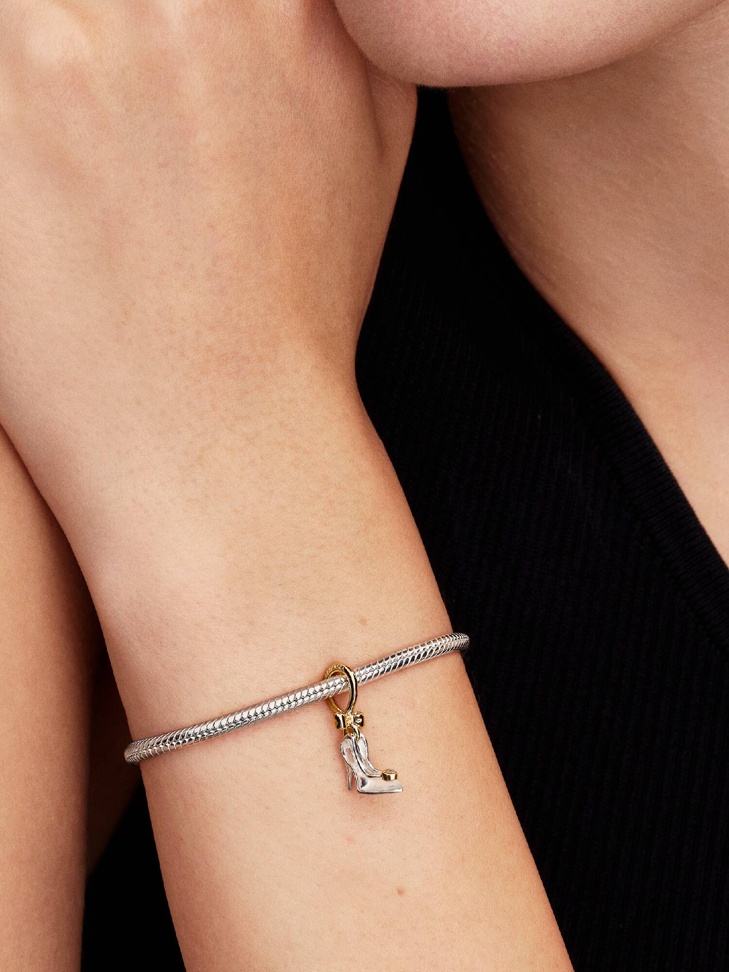 Disney Princess Askepot Sko Charm med Laboratorieskabt Diamant