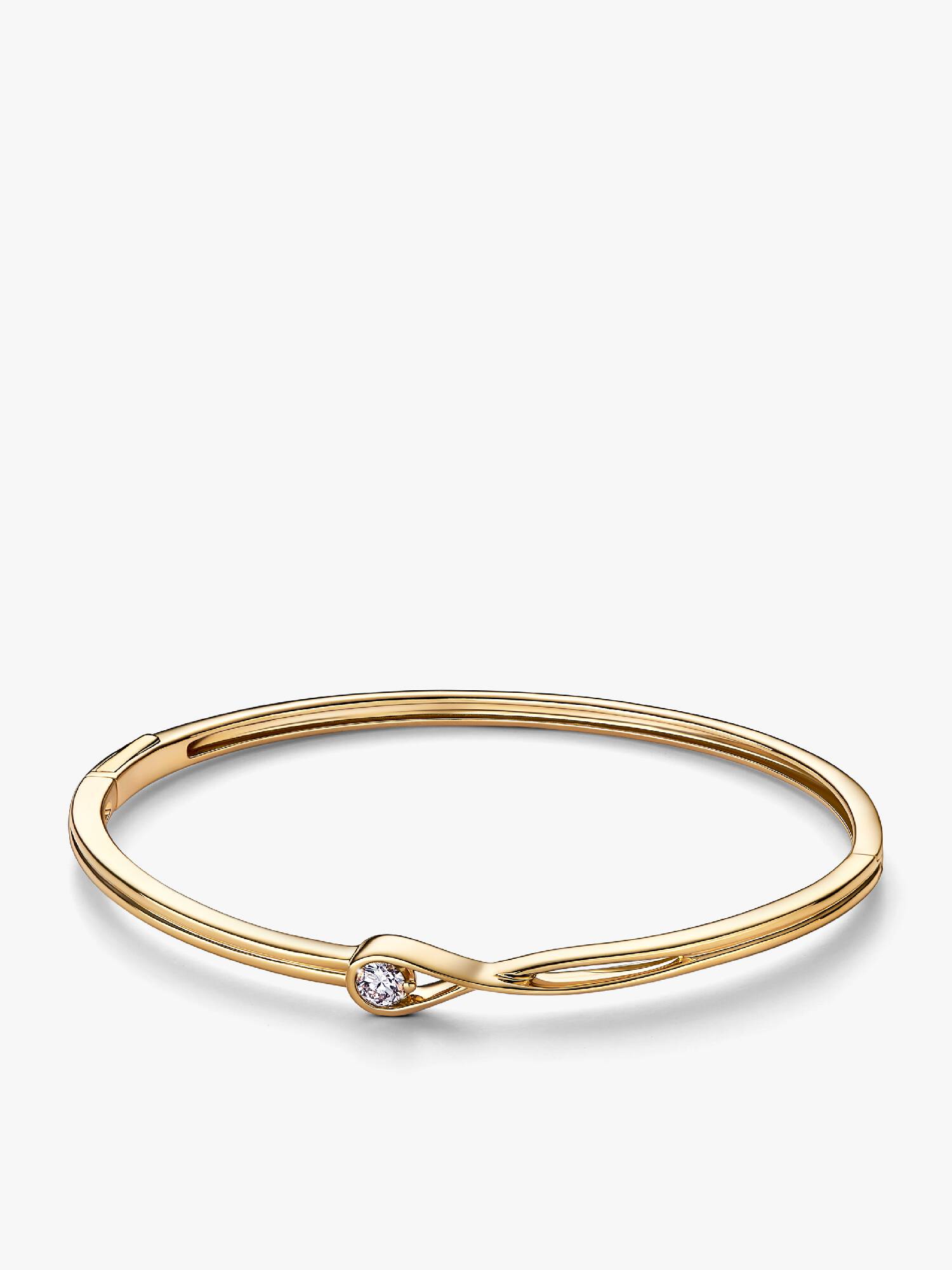 Pandora Infinite armring i 14 kt. guld med laboratorieskabt diamant