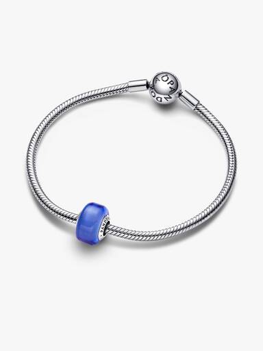 Blåt Muranoglas charm
