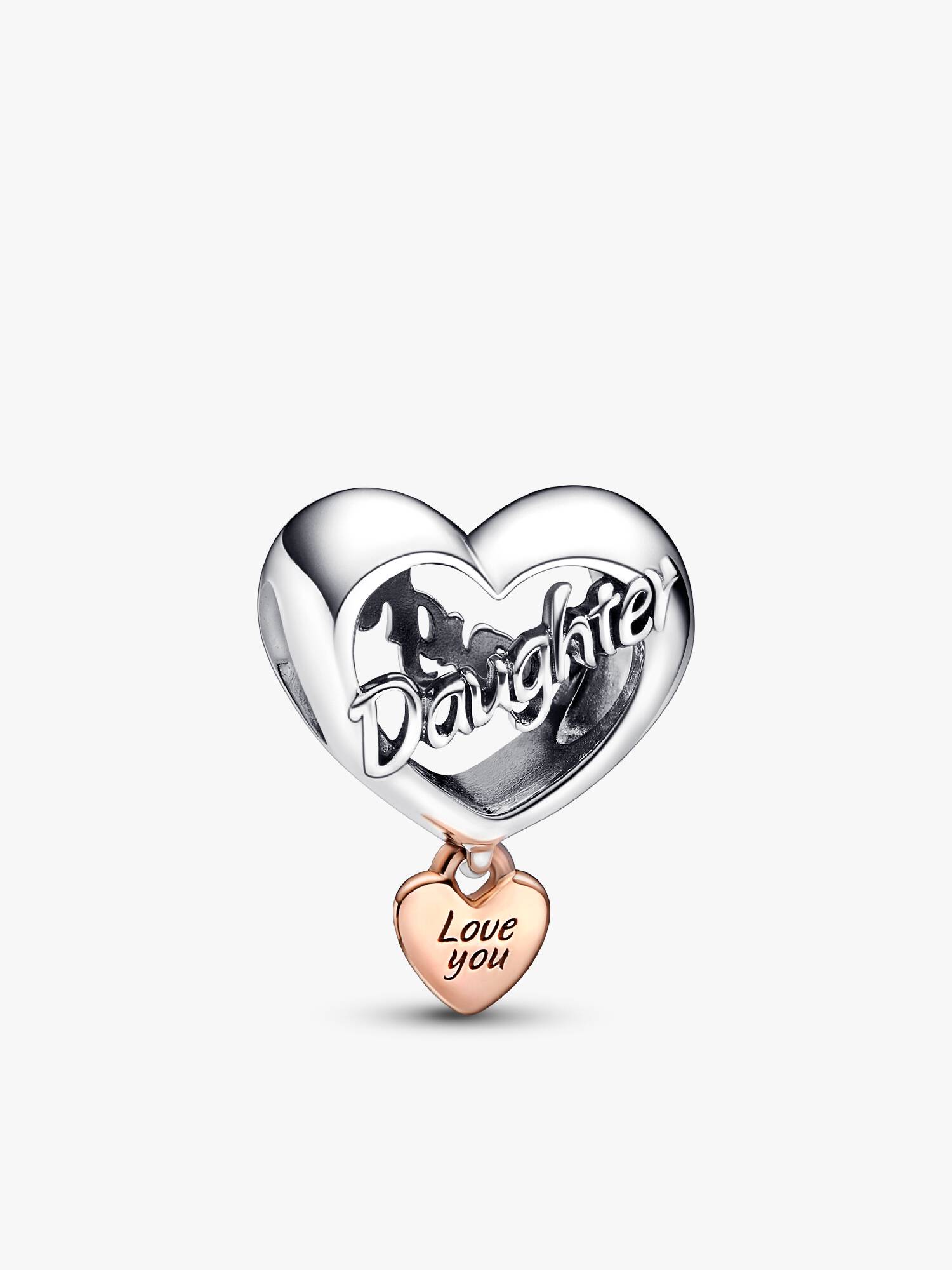 Love You Daughter Hjerte Charm