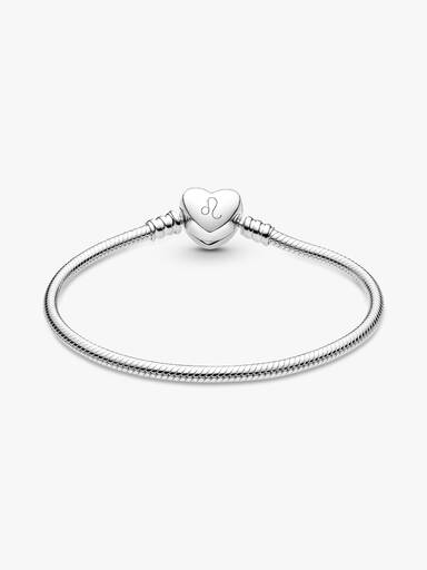 Pandora Moments Slangekædearmbånd med indgraverbar hjertelås
