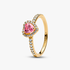 Fremhævet Pink Hjerte Ring Fremhævet Pink Hjerte Ring