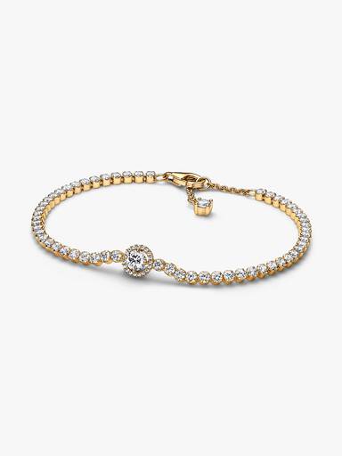 Funklende Halo Tennisarmbånd
