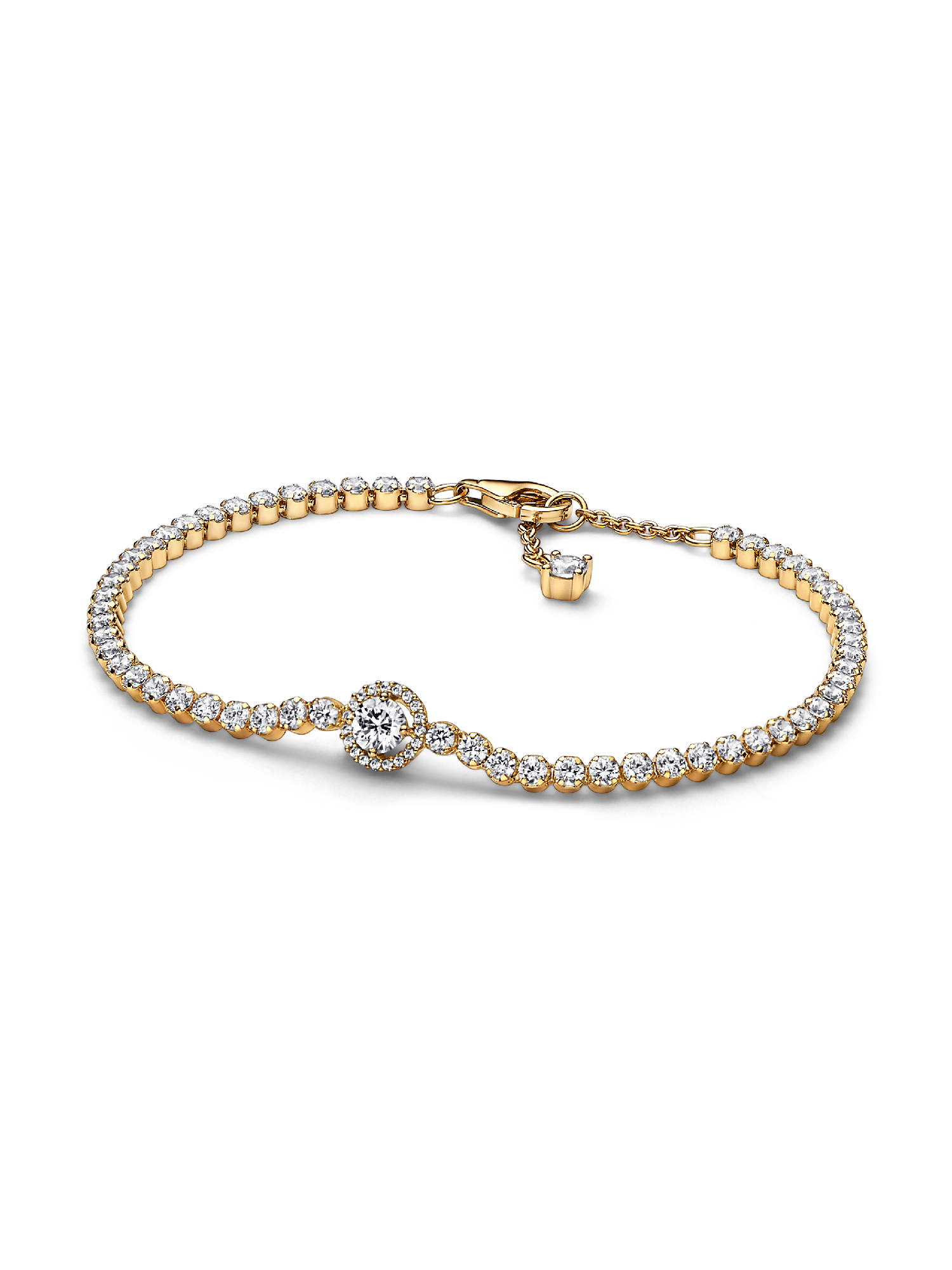 Funklende Halo Tennisarmbånd
