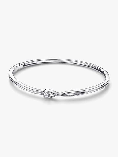 Pandora Infinite armring i sterlingsølv med laboratorieskabt diamant