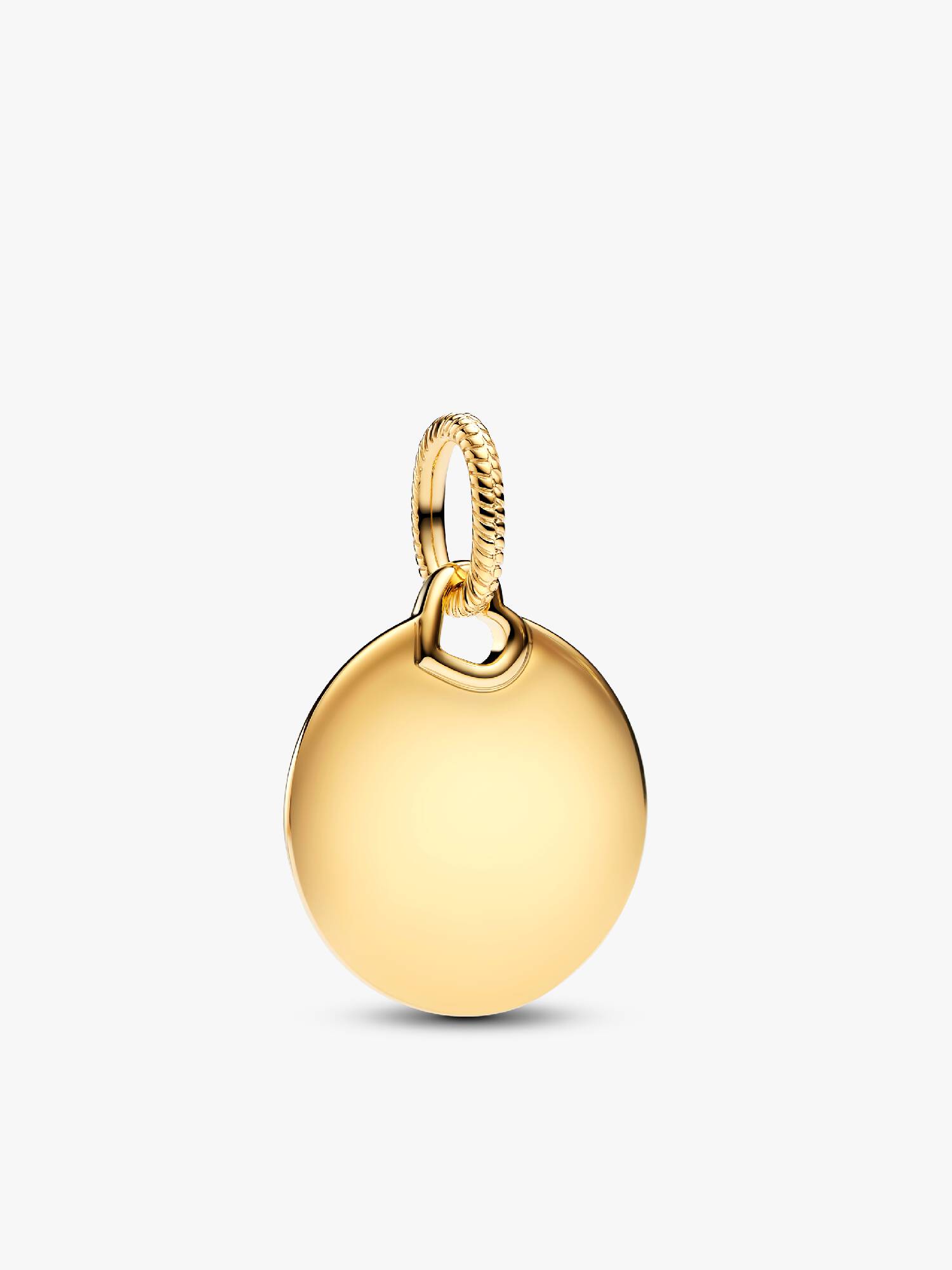 Indgraverbart Rundt Tag Charm med Vedhæng
