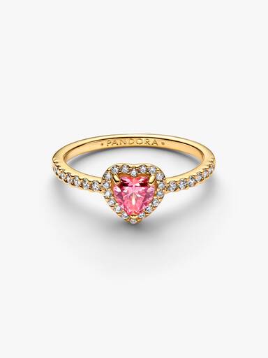 Fremhævet Pink Hjerte Ring
